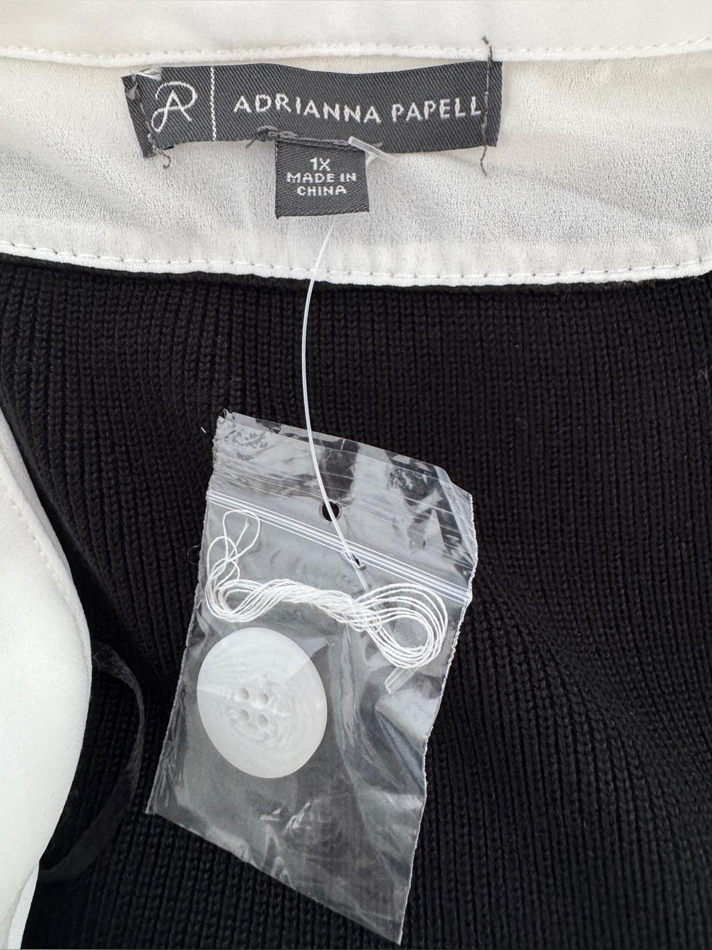 Adrianna Papell V-Neck Twofer Sweater Top - NWOT - Picture 9 of 11